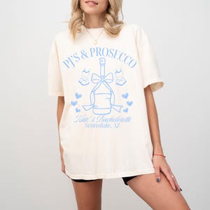 Custom Pjs and Prosecco Bachelorette Shirt Pajamas and Prosecco Shirt Girls Gone Mild Bach Bridal Party Bridesmaid Gift Personalized Bach