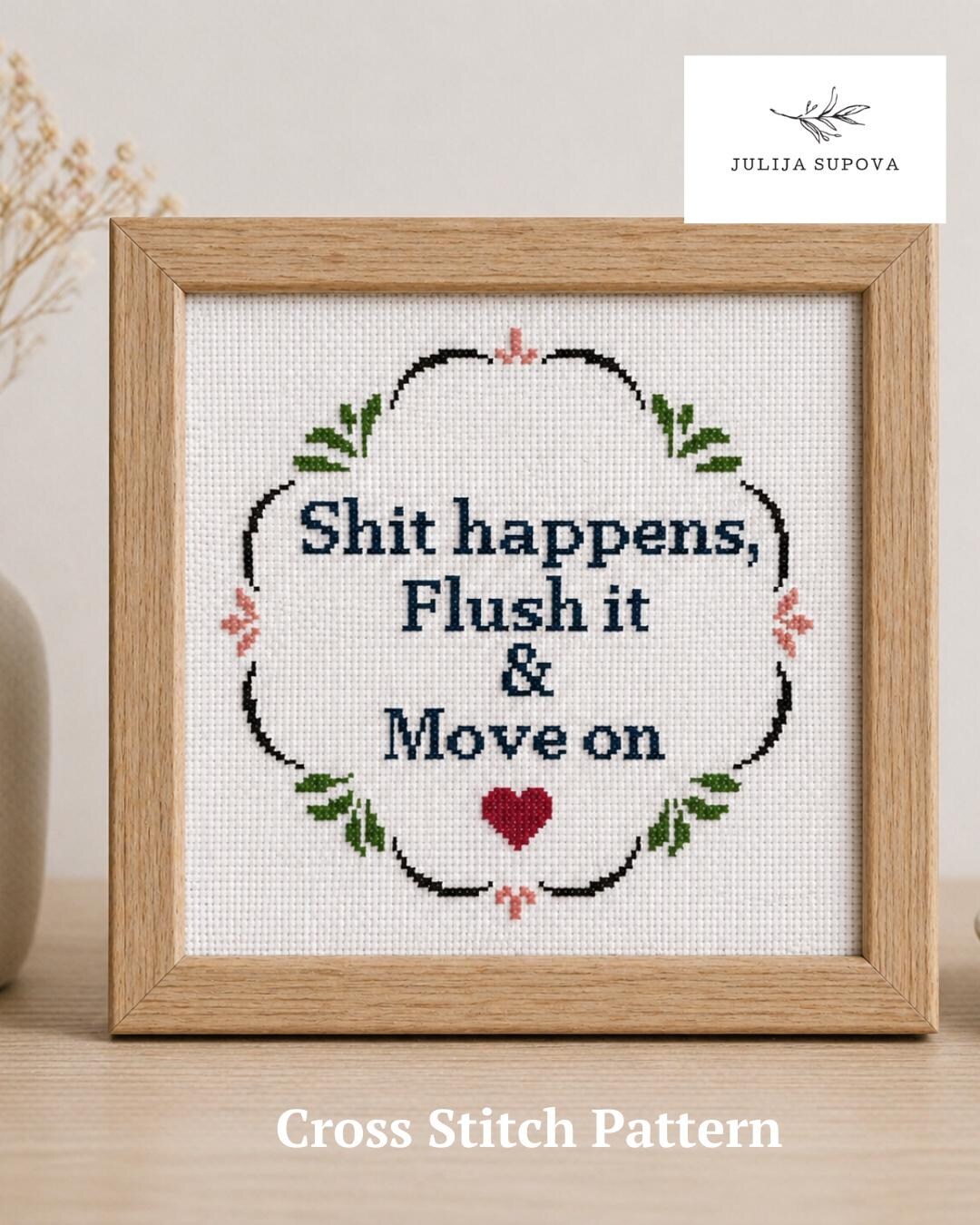 Funny Cross Stitch Pattern, Sarcastic Positive Quote Embroidery PDF ...