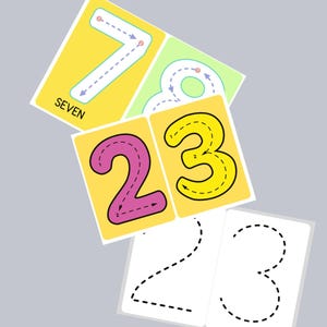 Numbers 1-10 printable flash cards