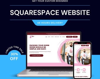 Servizio di progettazione di siti Web Squarespace personalizzati premium, modelli di siti Web Squarespace personalizzati modificabili per titolari di aziende, siti Web aziendali