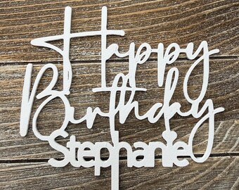 HBP5-Customizable Happy Birthday Cake Topper
