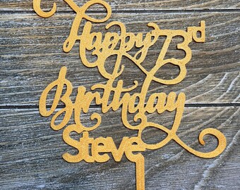 HBP4-Customizable Happy Birthday Cake Topper