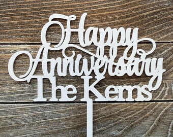 HAP1-Customizable Happy Anniversary Cake Topper