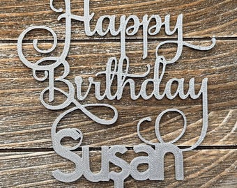 HBP7-Customizable Happy Birthday Cake Topper