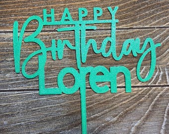 HBP2-Customizable Happy Birthday Cake Topper