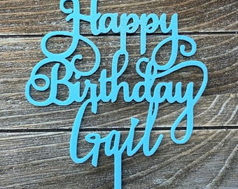 HBP1-Customizable Happy Birthday Cake Topper