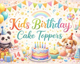 Kid's Birthday Cake Toppers
