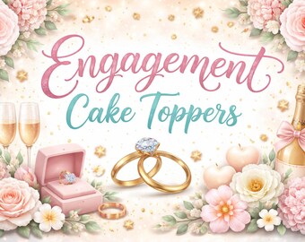 Engagement Cake Toppers