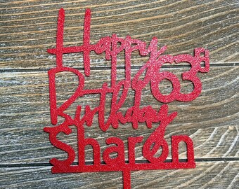HBP3-Customizable Happy Birthday Cake Topper