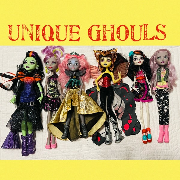 Unique Ghouls Dressed MH Monster High Dolls for OOAK Doll/ Luna/ Mouscedes/ Moanica/ Casta/ Repaint / One Doll / 1 Doll / You Choose