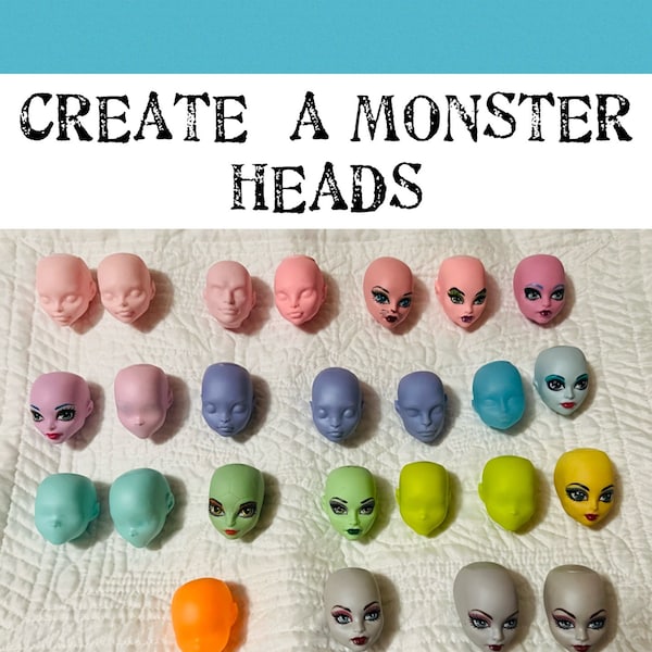 Monster High Heads/Crea un mostro/Vampiro/Puma/Sirena/Gatto/Vuoto/Serpente/Fabbricazione di bambole OOAK/Ridipingere/Una bambola/1 bambola/Si sceglie