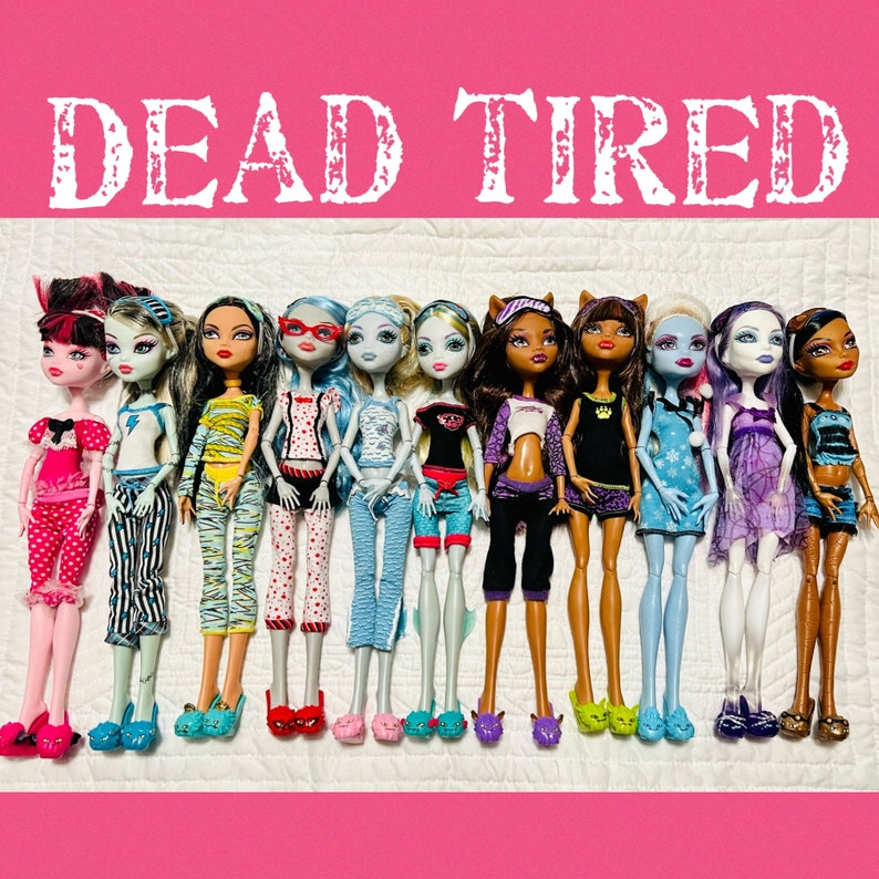 Dead Tired Monster  High Dolls for OOAK Doll Making/ Hydration Station/ Coffin Bed/Draculaura/ Repaint / One Doll / 1 Doll / You Choice 
