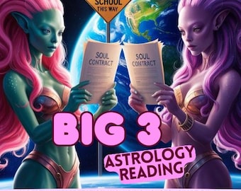 BIG 3 ASTROLOGY READING - in tiefen Einblicke: Geburtshoroskop Mini-Lesung, Geburtshoroskop-Lesung, personalisiertes Geschenk, Geburtshoroskop, Astrologie-Lesung