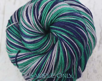 Blue Teal Gray: Self Striping Yarn - Dyed to Order - Sports Team / Seattle