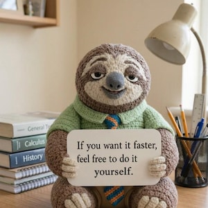 Muñeco de perezoso de ganchillo divertido para apoyar las emociones: decoración de escritorio de oficina para el trabajo, peluche de perezoso hecho a mano, regalo para compañeros de trabajo, decoración acogedora para el hogar.