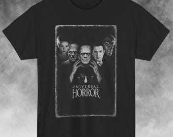 クラシックホラー映画Tシャツ、フランケンシュタインTシャツ