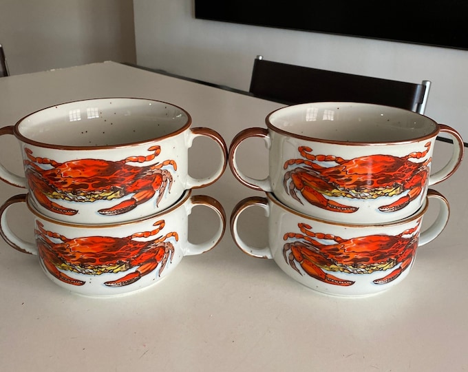 D.H. Holmes Double Handle Crab Seafood Gumbo Soup Bowls/d.h. HOLMES