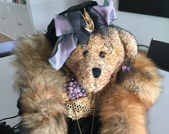 Teddy Bear Artist Teddy Bear/ Victorian Style Dressed Bear By Gatormom13