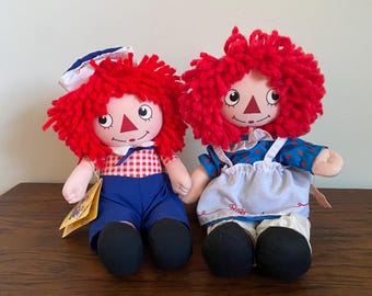 Raggedy Ann and Andy PAIR Musical Dolls By Applause 1980s, Cloth Dolls, Raggedy Andy Doll, Raggedy Ann Doll, By Gatormom13