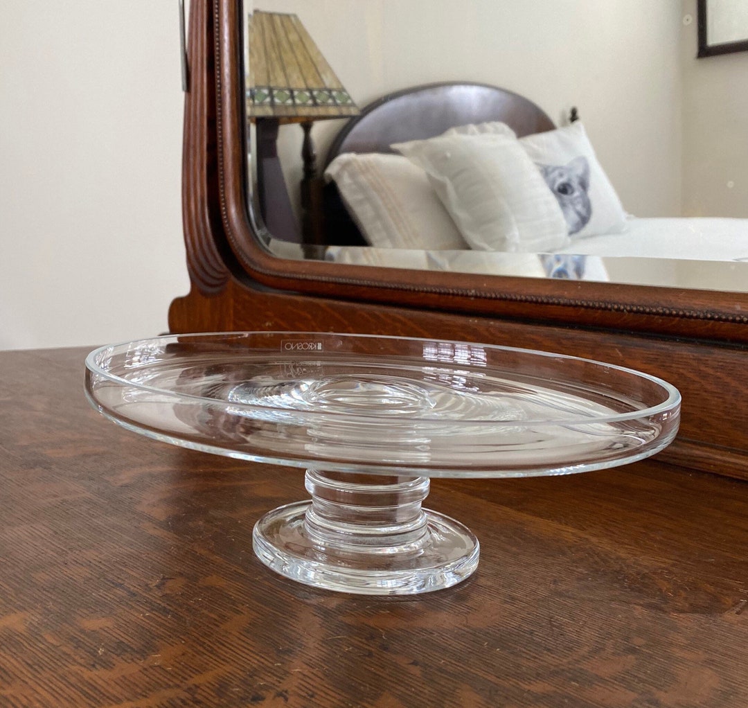 Krosno Pedestal Cake Stand/potpourri Glass Display Stand/made in Poland