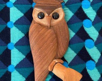Wooden Owl /Carved Owl/ Wooden Carved Owl Wall Hanging/Handmade Wooden Owl/What A Hoot/ By Gatormom13