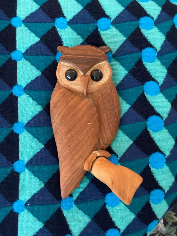 Wooden Owl /carved Owl/ Wooden Carved Owl Wall Etsy