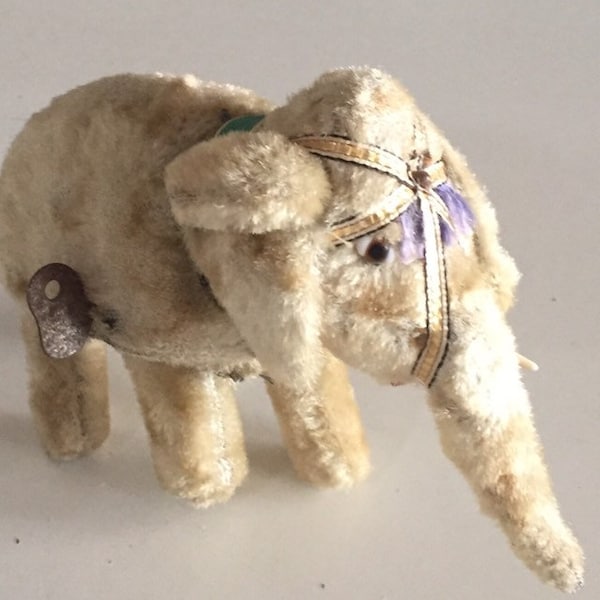 Marx Circus Elephant Wind Up Toy/ German Mechanical Elephant/Antique Wind Up Elephant/ Tagged/By Gatormom13