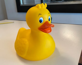 Huge Rubber Duck/ Vinyl Yellow Rubber Duck/ Hard Vinyl Squeaker Yellow Duck/ Photo Prop/By Gatormom13