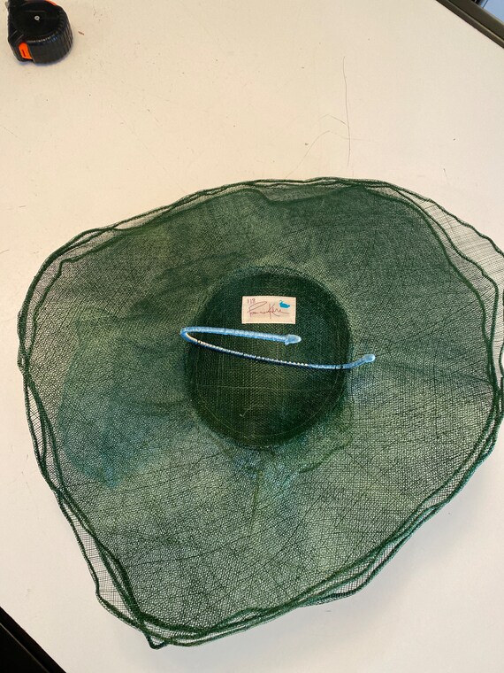 Kentucky Derby Hat/Designer Pommen Kare Green Fas… - image 7