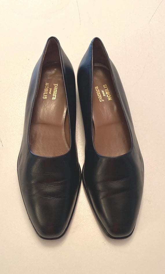 Panara Ladies Black Leather Shoes Size 38 Made in… - image 2