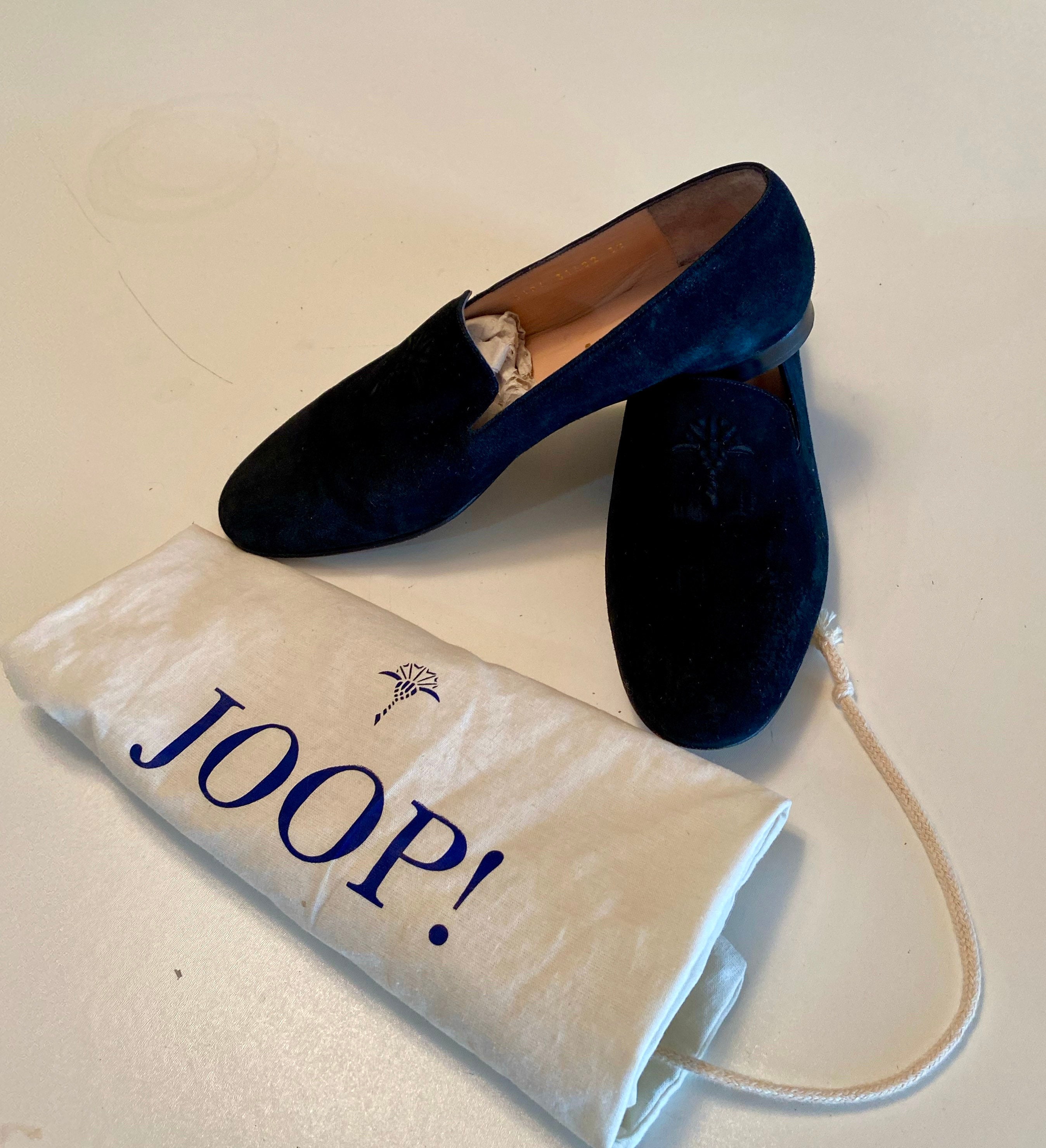 Joop Ladies Shoes/vintage Emblem Velvet Size Euro 38 USA 7.5 