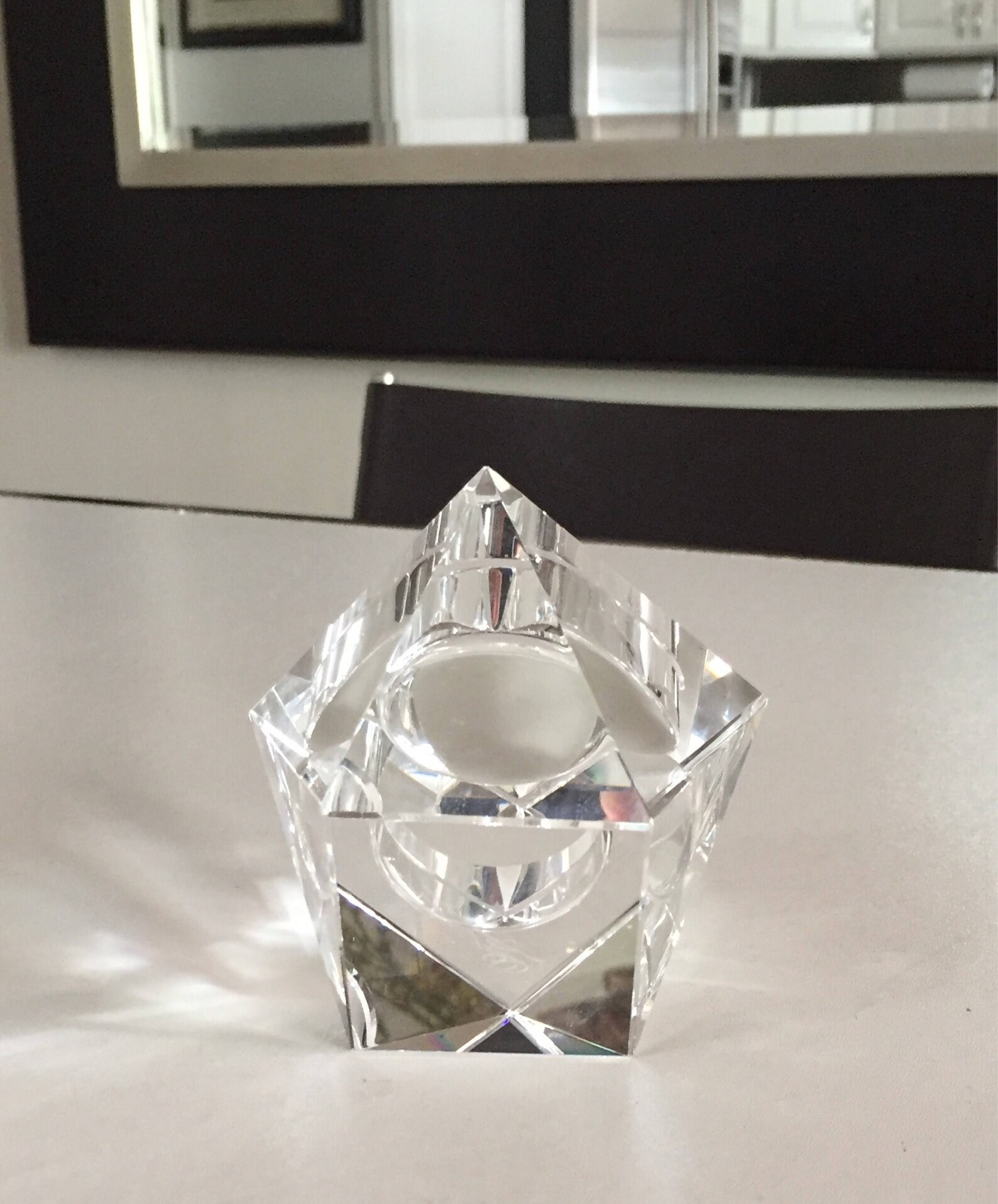 Oleg Cassini Crystal Candle Holder/prism Votive Candle Etsy