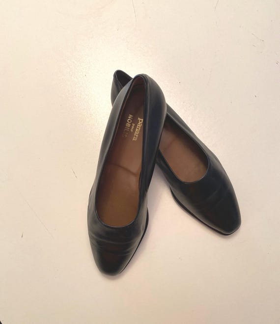 Panara Ladies Black Leather Shoes Size 38 Made in… - image 1