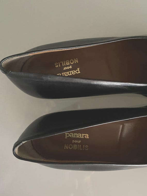 Panara Ladies Black Leather Shoes Size 38 Made in… - image 7