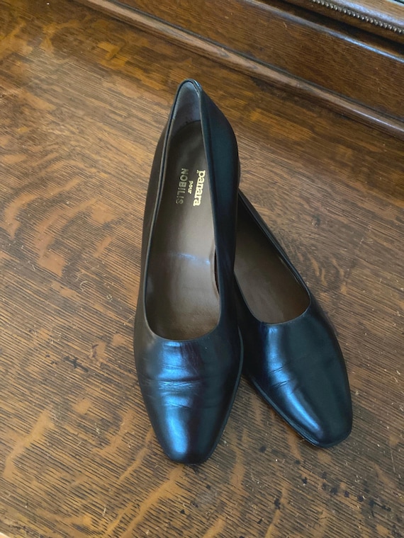 Panara Ladies Black Leather Shoes Size 38 Made in… - image 8