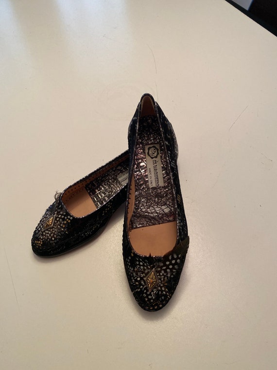 Vintage El Vaquero Ladies Shoes Size 38.5/ Feathe… - image 2