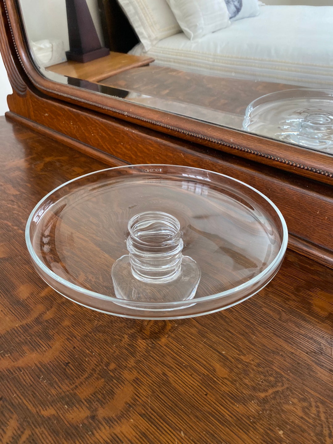 Krosno Pedestal Cake Stand/potpourri Glass Display Stand/made in Poland