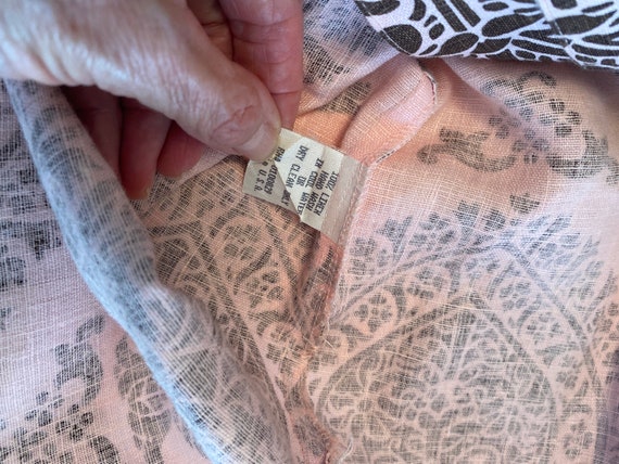 Connie Roberson Linen Ladies Blouse/Pink and Brow… - image 4