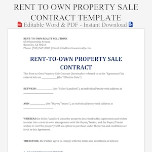 Contrato de compraventa de propiedad con opción a compra. Formulario de aumento de renta. Carta de aumento de renta. Notificación de renta. Notificación al inquilino. Formato editable en MS Word y PDF.