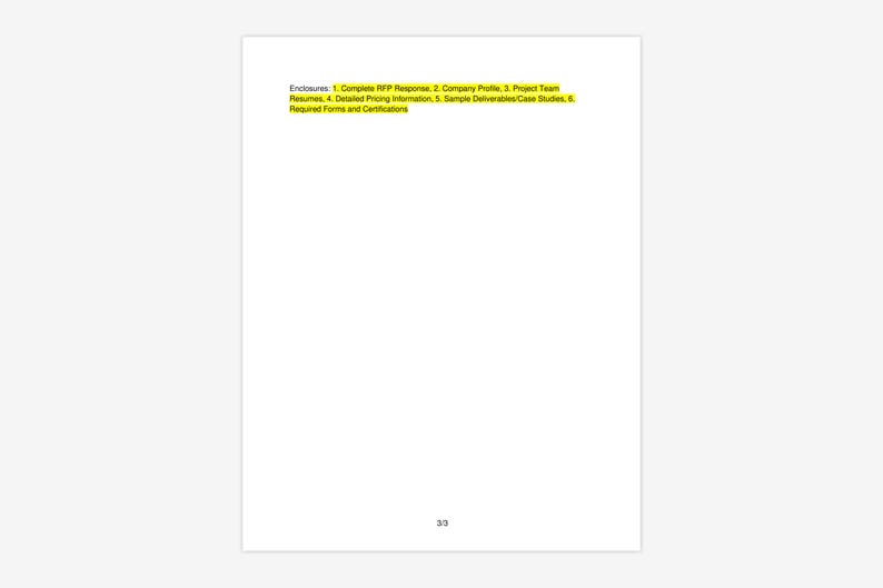 Request for Proposal Letter Template - Service Solicitation Template ...