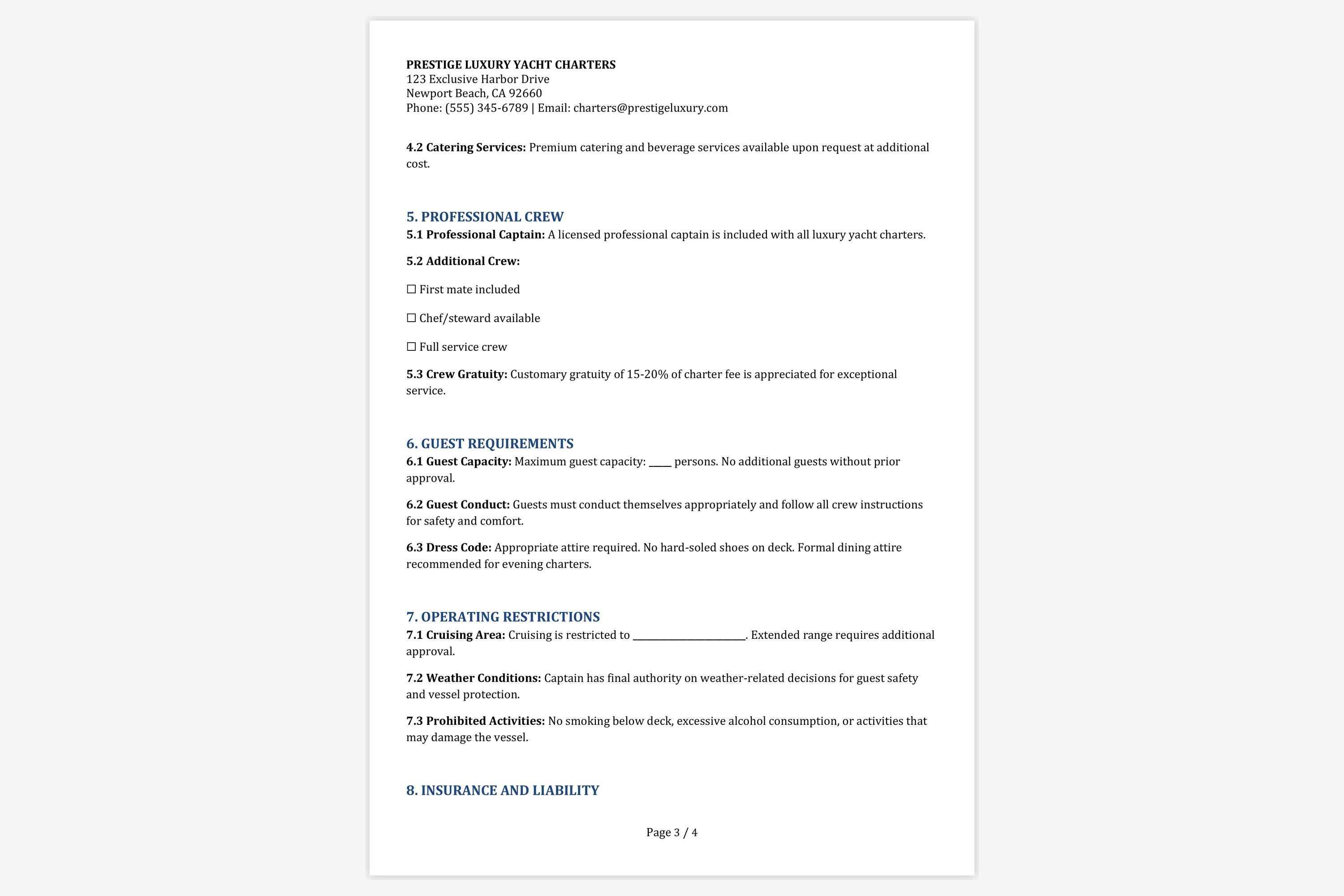 Image 2 for Yacht Charter Agreement Template