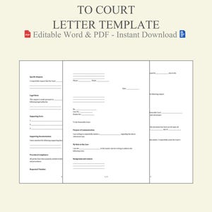 Plantilla de carta al tribunal (Word, PDF) / Ejemplo de correspondencia legal / Presentación de comunicación judicial por parte del demandado