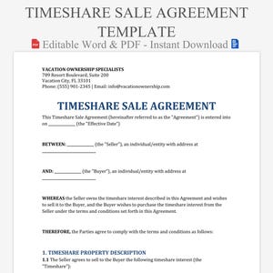 Contrato de Compraventa de Tiempo Compartido. Formulario de Aumento de Renta. Carta de Aumento de Renta. Aviso de Renta. Aviso al Inquilino. Editable en MS Word y PDF.