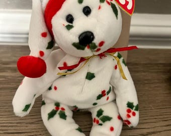 1998 Holiday TEDDY Mint Rare Tag Errors Ty Beanie Baby PE Pellets