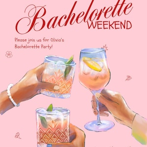 Bachelorette Party Invitation. Printable Template.