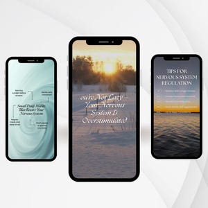 PTSD awareness and mental health reel templates for calming social media content