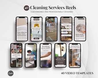 Cleaning Services Reels, House/ Home Cleaning, Upholstery, Sofa & Carpet, Floor, Deep Cleaning Business, Instagram Canva Reel Templates