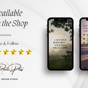 Anxiety relief and grounding Instagram reel templates for mindfulness content