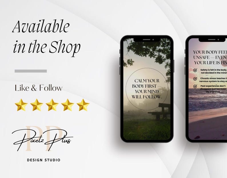 Anxiety relief and grounding Instagram reel templates for mindfulness content