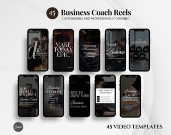 Business Coach, Entrepreneurs, Coaching, Motivation, Productivity, Mindset, Leadership, Growth Strategy, Course Promo Insta Reels Templates